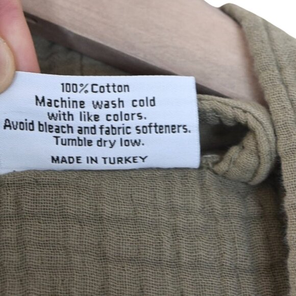 Parachute Home Waffle Robe Khaki Tan Size L 100% Cotton Luxury Spa Minimalist - Picture 9 of 10